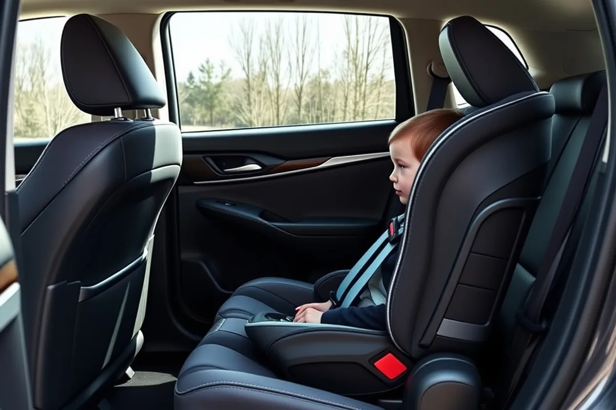 Second-row seats of a CR-V with a child seat installed